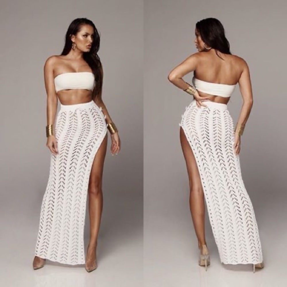 Knit Maxi Cover Up Skirt